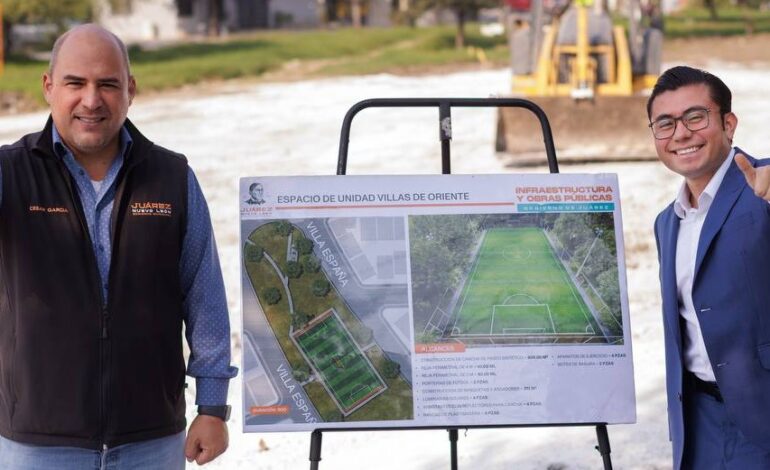 Arranca en Villas de Oriente la construcción del primer Espacio de Unidad del 2026