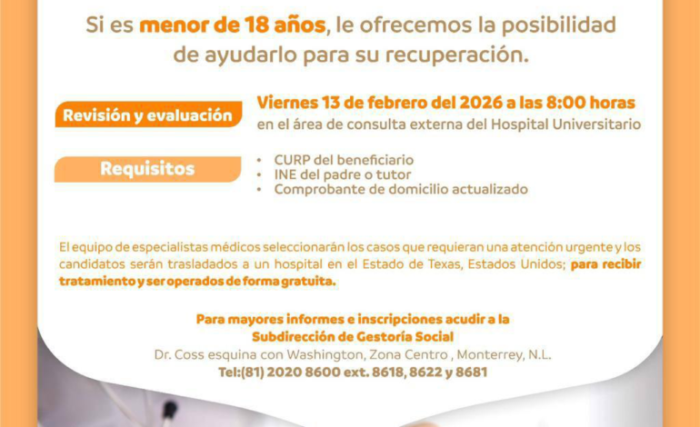 DIF Nuevo León convoca a jóvenes con secuelas de quemaduras severas para tratamiento gratuito en Texas