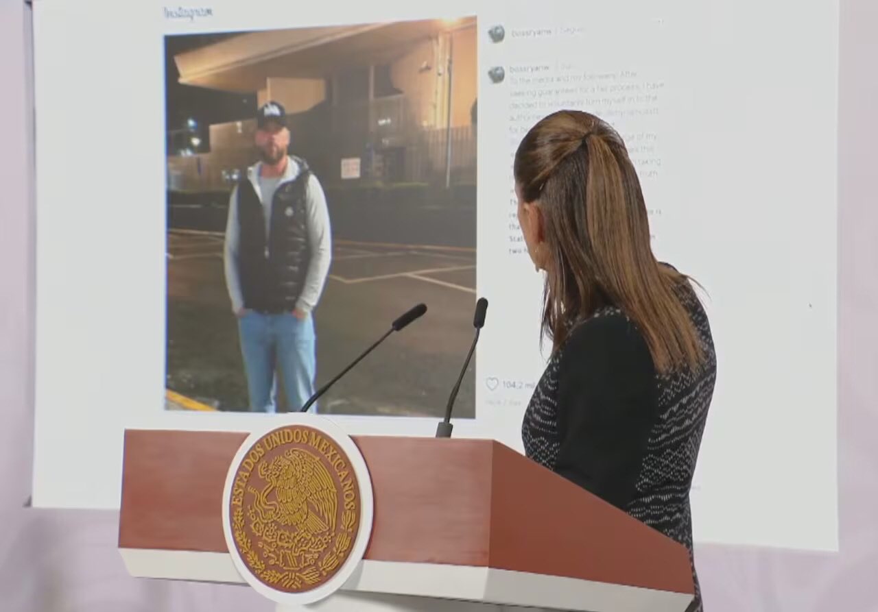 Rechaza Sheinbaum versión del FBI sobre detención del capo Ryan Wedding