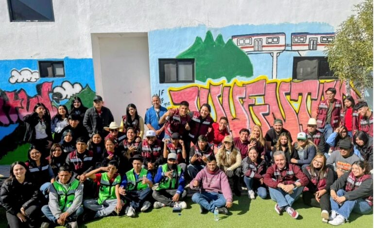 Acompaña Waldo Fernández a juventudes de Zuazua en el Tequio Comunitario