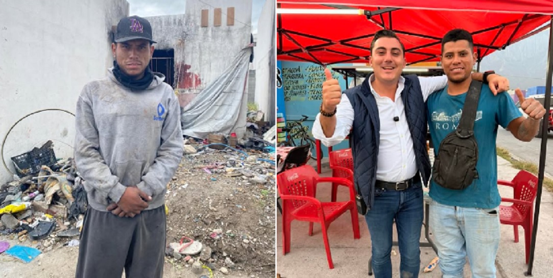 Alcalde de García rehabilita y ofrece trabajo a hombre en situación de calle
