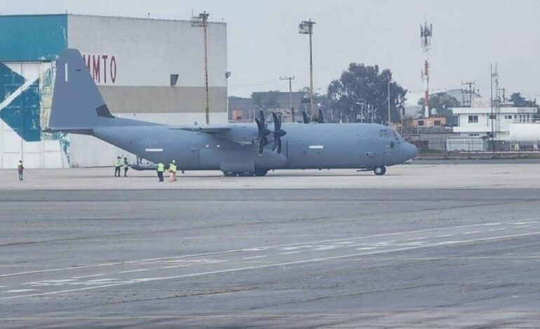 Asegura Gabinete de Seguridad que el Hércules C-130 de EU tenía permiso para sobrevolar el territorio