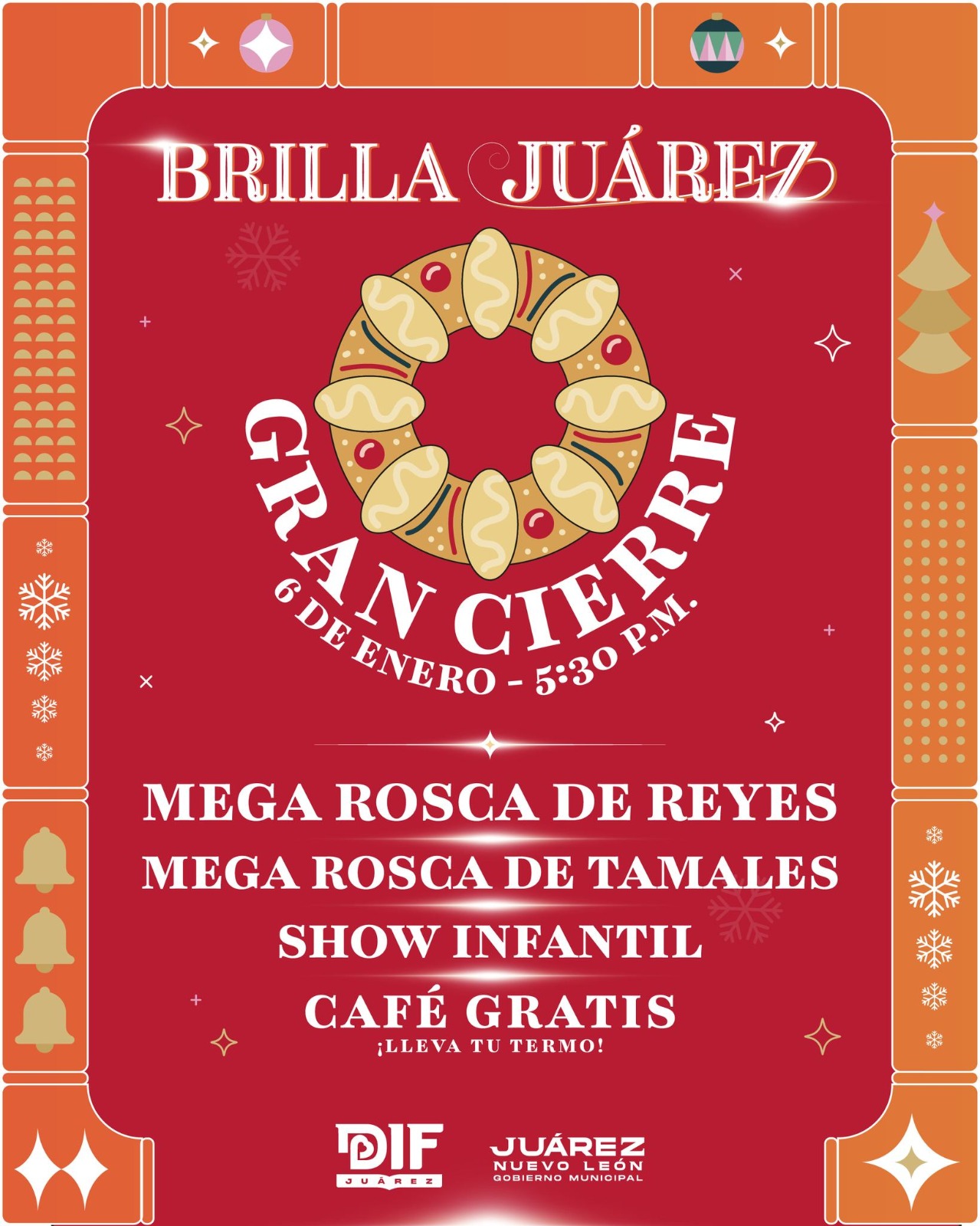 Juárez celebrará el cierre de Brilla Juárez con Mega Rosca de Reyes