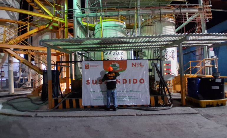 Inspecciona División Ambiental Parque Industrial Mitras y aplica suspensiones