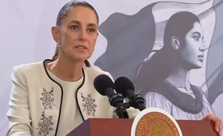 Expresa Sheinbaum su desacuerdo con posible candidatura de esposa del gobernador de SLP