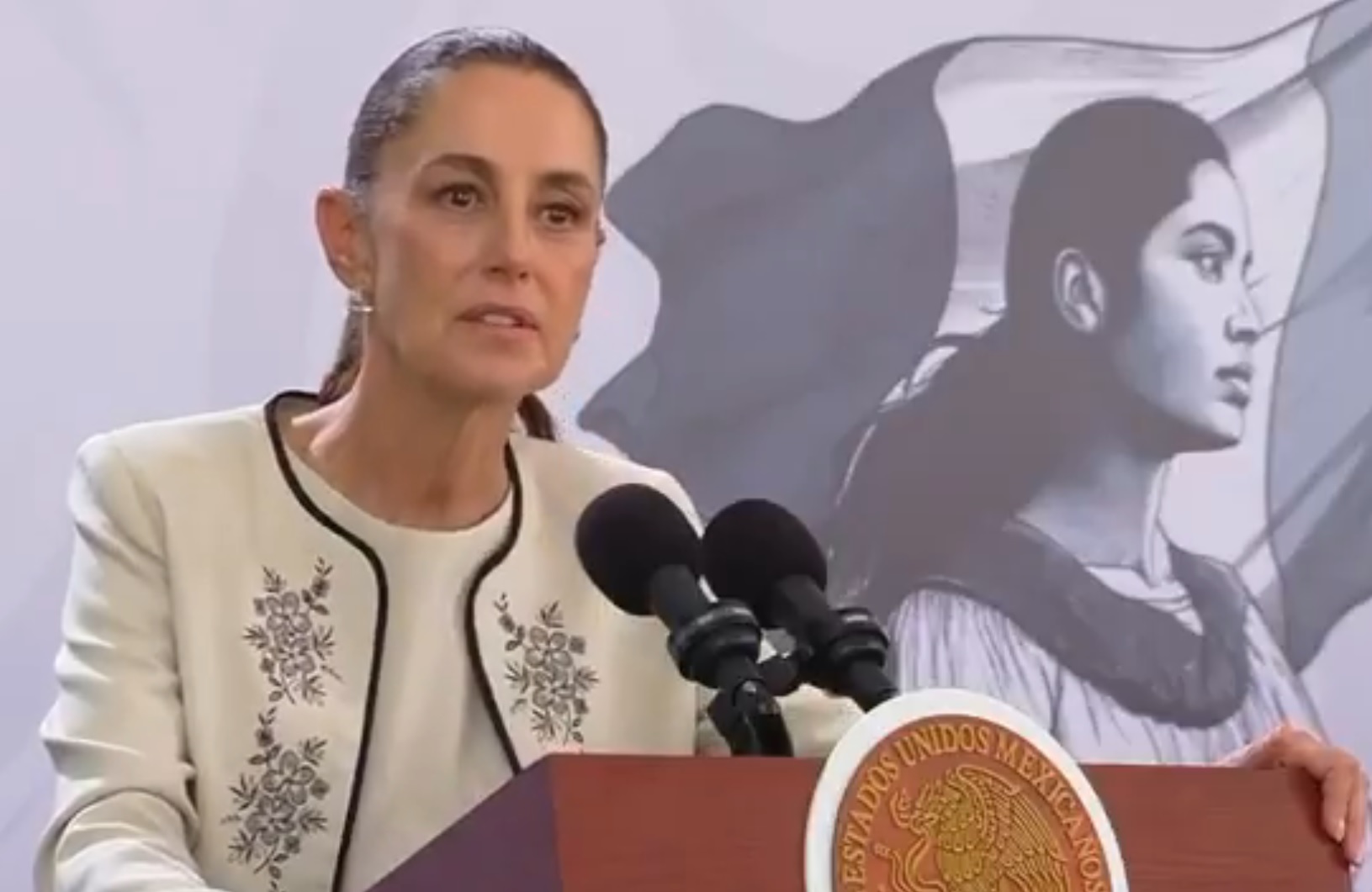 Expresa Sheinbaum su desacuerdo con posible candidatura de esposa del gobernador de SLP