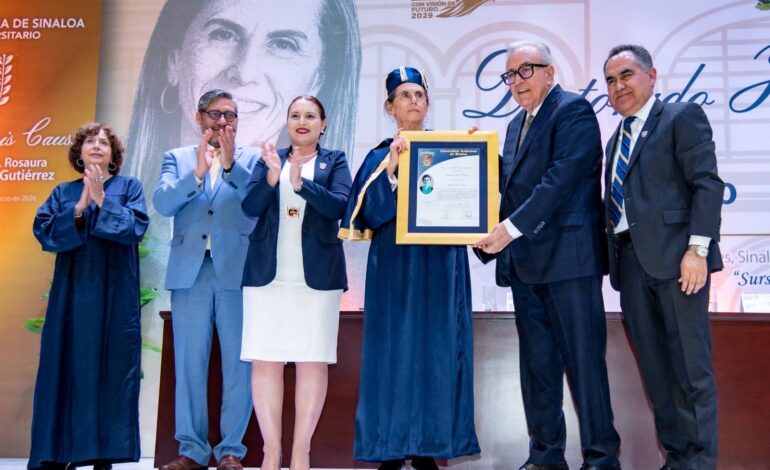 La UAS otorgó el doctorado honoris causa a Annie Pardo Cemo… mamá de Sheinbaum