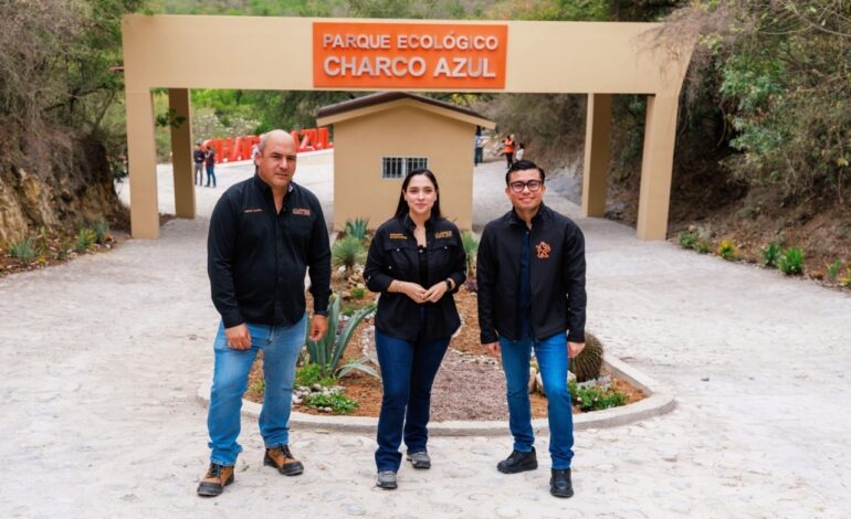 Inaugura Mónica Oyervides primera etapa del Parque Ecológico Charco Azul
