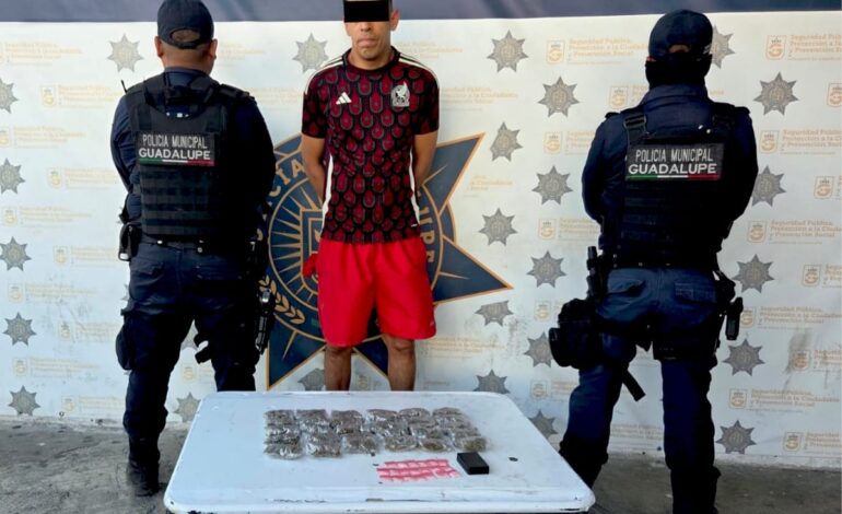 Detienen en Guadalupe a presunto líder de sicarios