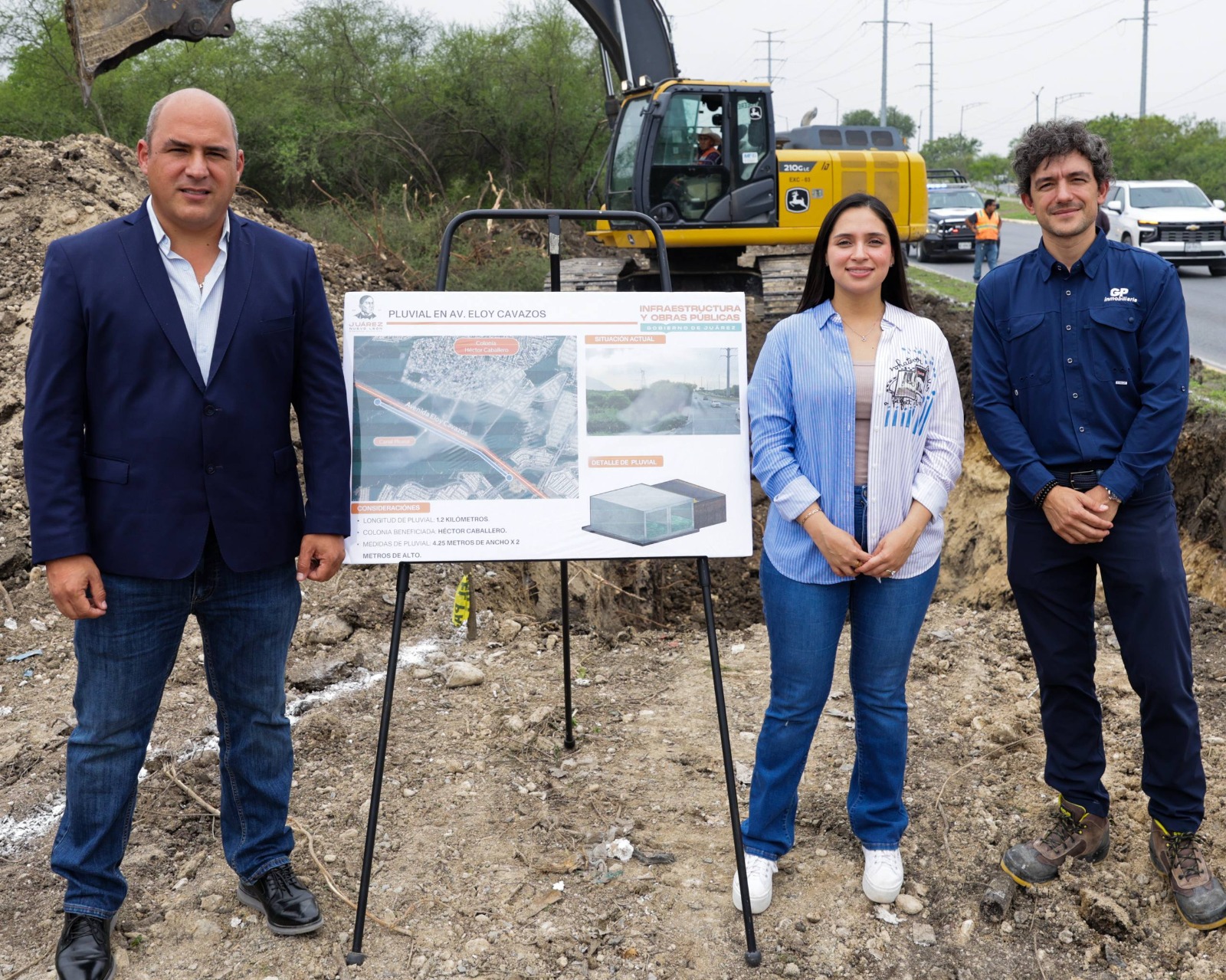 Arranca Mónica Oyervides construcción de drenaje pluvial en Avenida Eloy Cavazos