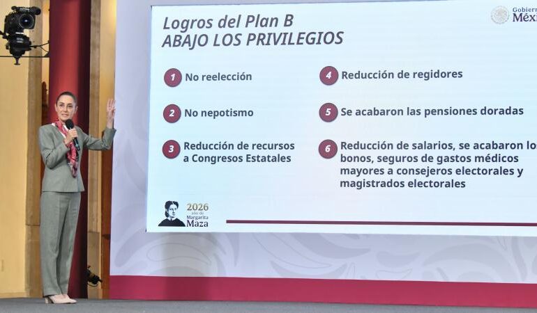 Celebra Sheinbaum que Plan B ya es constitucional tras aval en estados