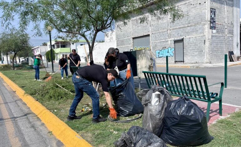 Retiran más de ocho toneladas de basura de la vía pública en zona norte