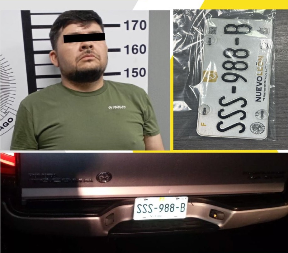 Lo sacan de circulación por traer «placas colgadas»