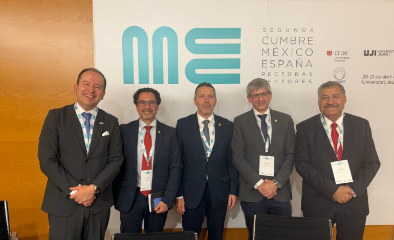 Participa Santos Guzmán en cumbre de rectores de México y España