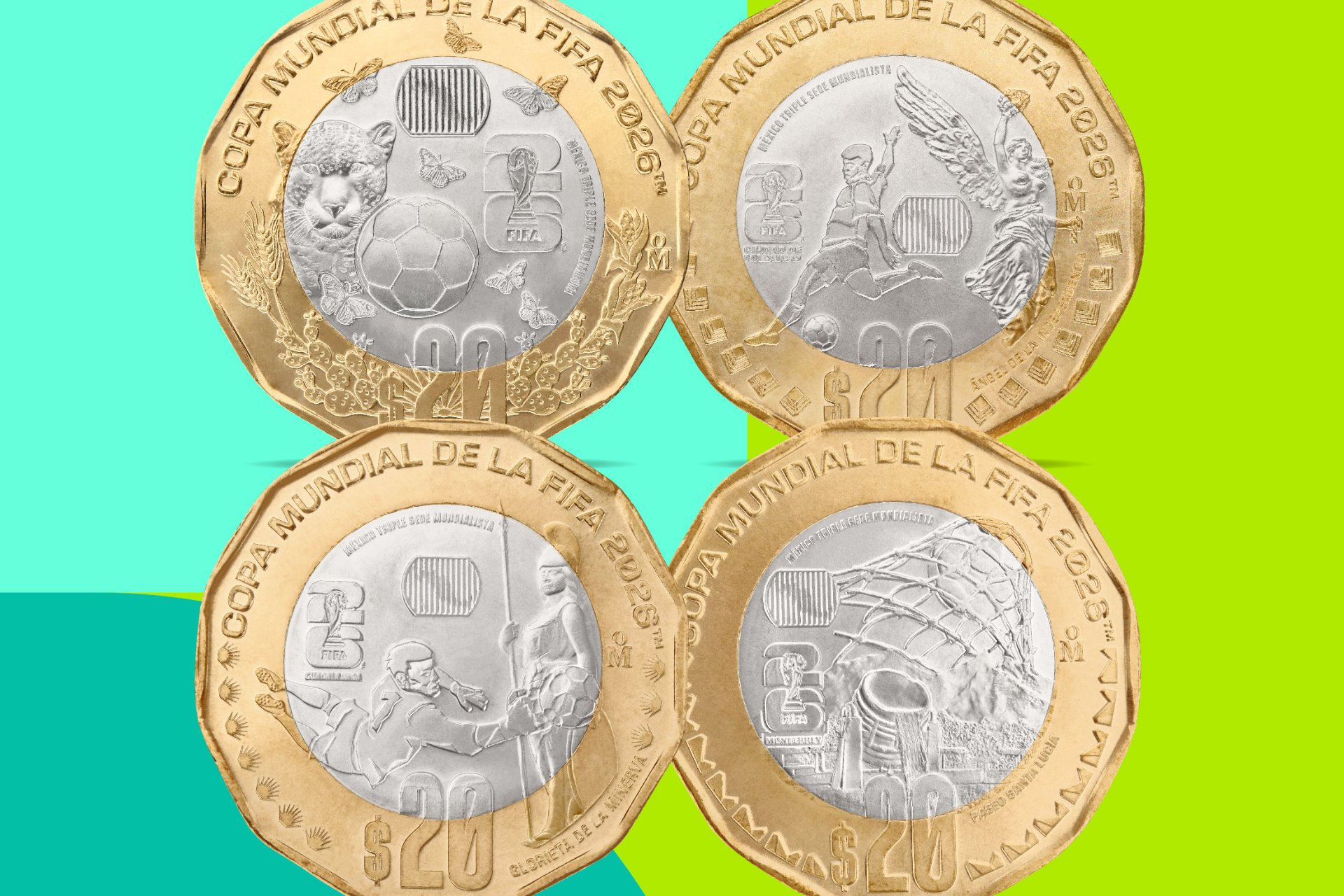 Emite Banxico monedas conmemorativas sobre el Copa FIFA 2026