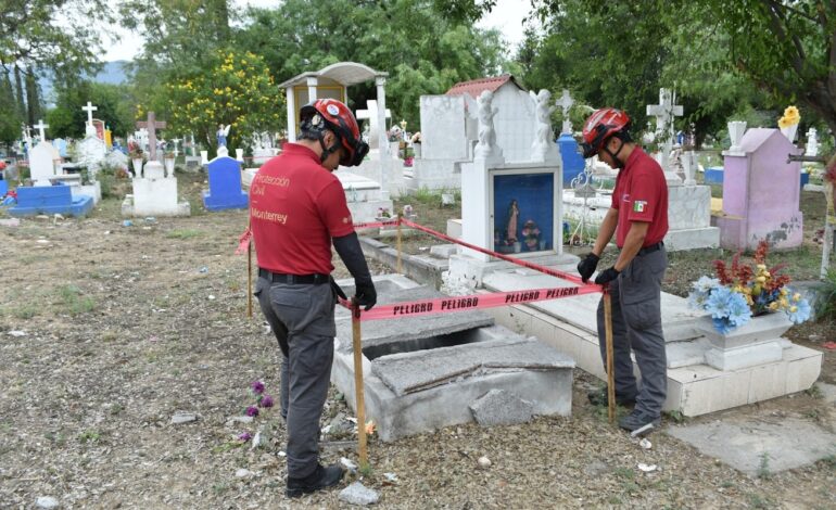 Despliega Monterrey operativo de limpieza y seguridad en Panteones Municipales