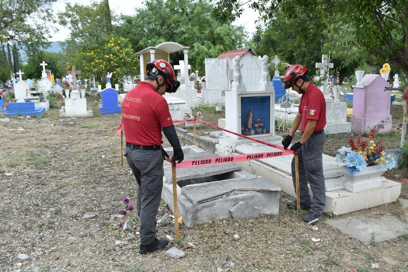 Despliega Monterrey operativo de limpieza y seguridad en Panteones Municipales