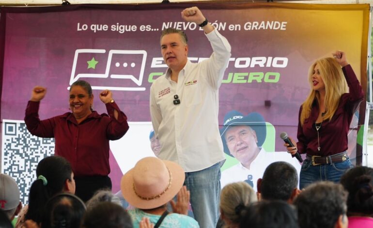 En Santa Catarina, donde nació su ruta al Senado, Waldo ahora va por coordinación territorial de Nuevo León