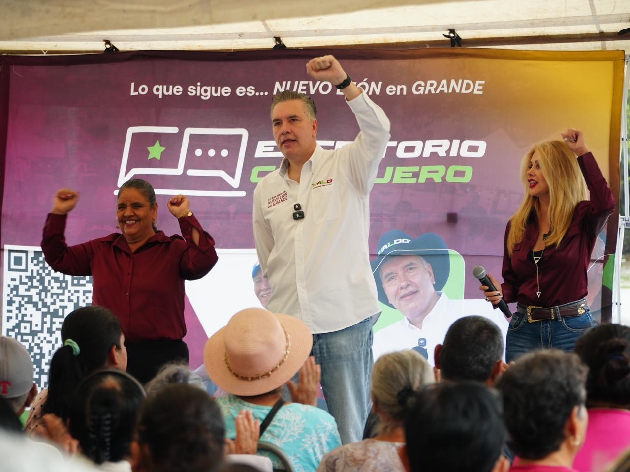 En Santa Catarina, donde nació su ruta al Senado, Waldo ahora va por coordinación territorial de Nuevo León