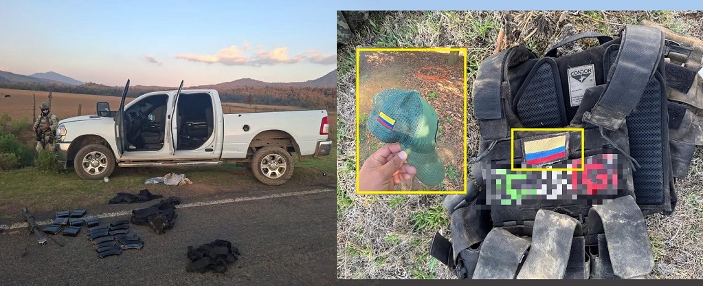 Malandros abatidos en Michoacán portaban parches con bandera de Colombia