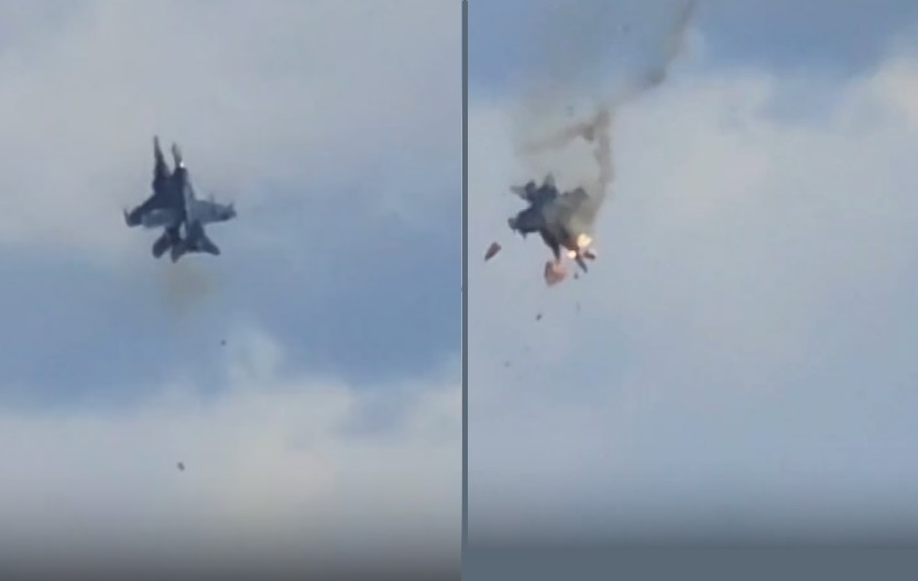 Infierno en el aire: chocan dos aviones de la Marina de EU en exhibición