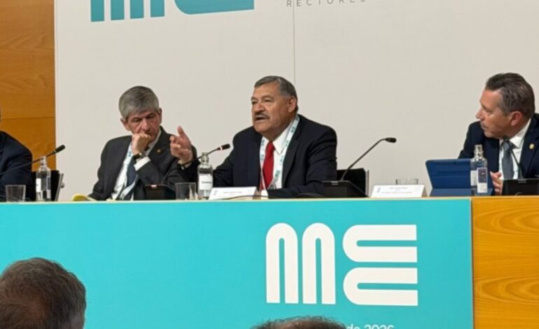 Participa Santos Guzmán en cumbre de rectores de México y España
