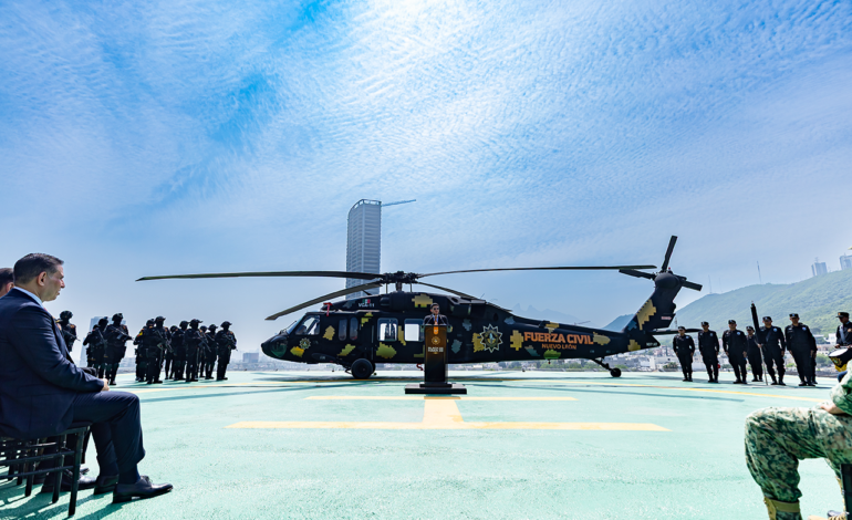 Llega a Fuerza Civil Nuevo León su segundo Black Hawk
