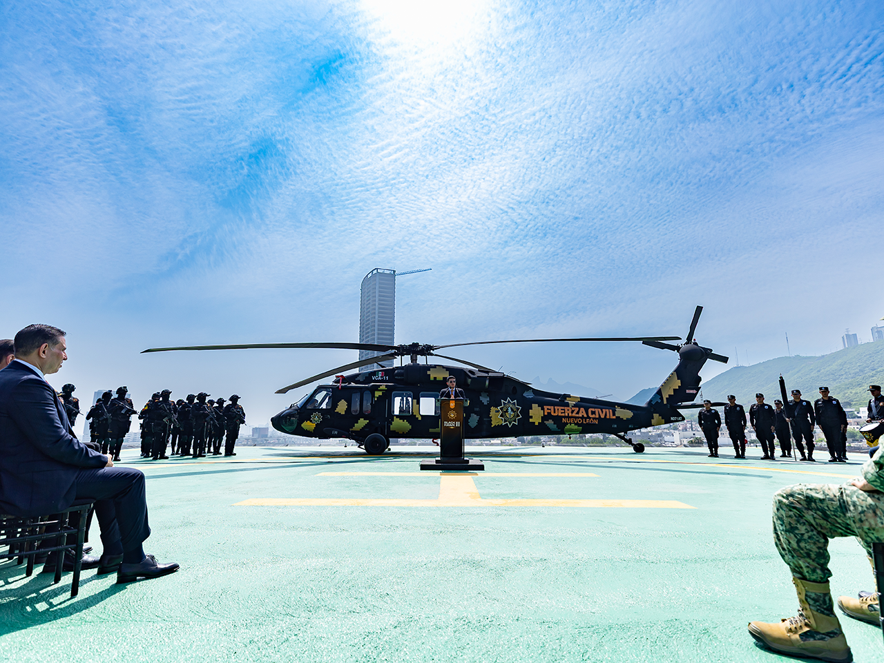 Llega a Fuerza Civil Nuevo León su segundo Black Hawk