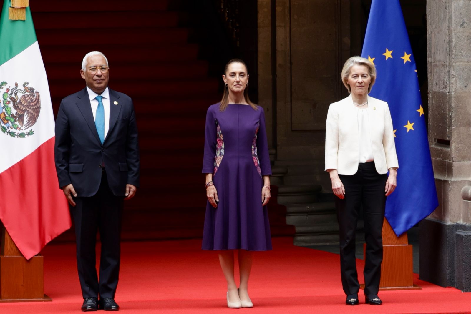Recibe Sheinbaum  a dirigentes de la Unión Europea