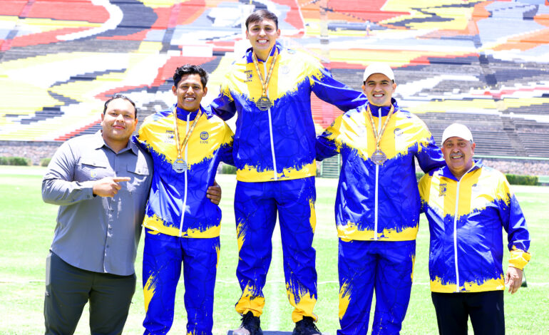 ¡1,2,3 Tigres!… Atletas de la UANL suben al podio de lanzamiento de jabalina