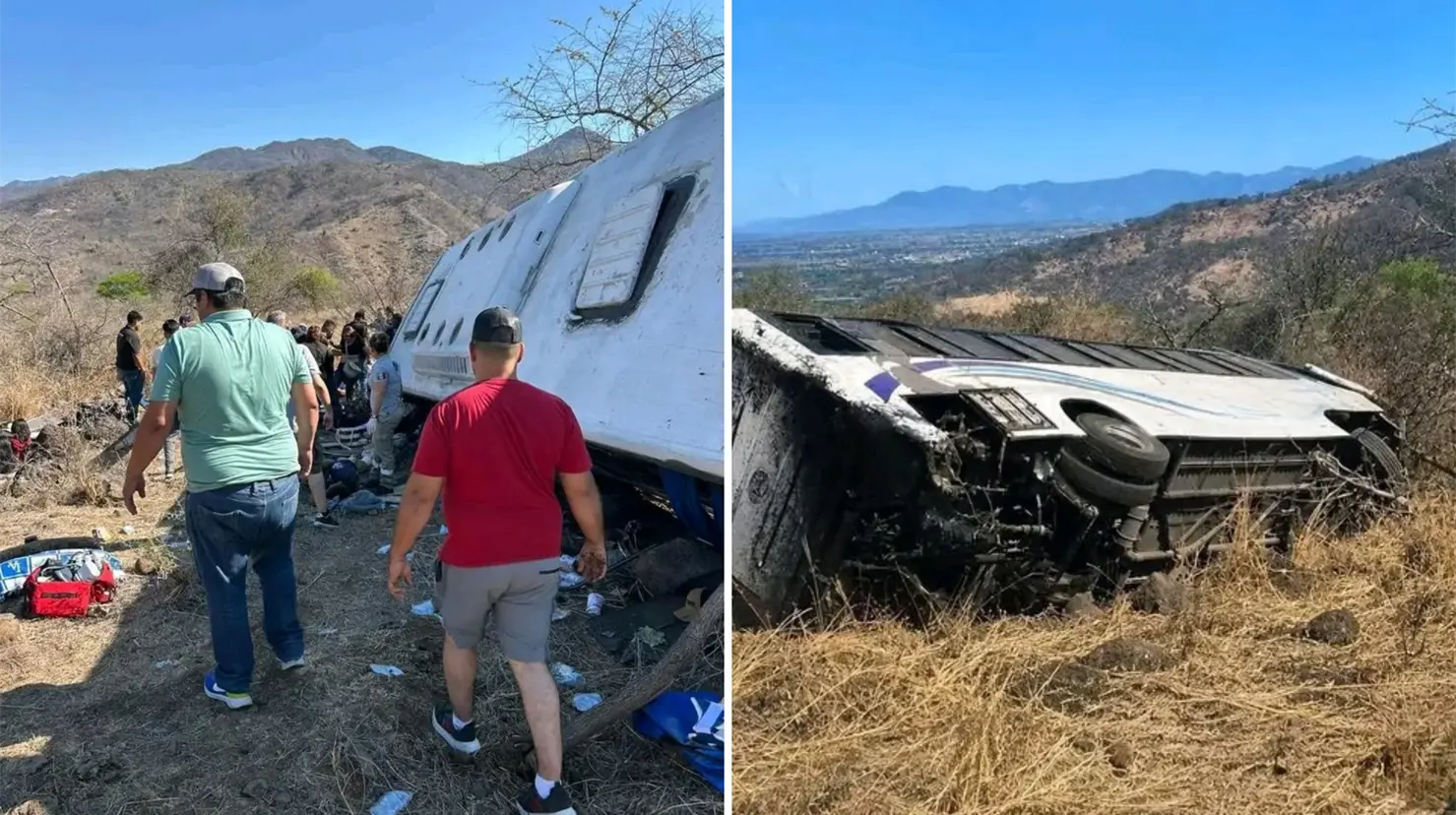 Mueren nueve turistas de Jalisco al volcar autobús en Nayarit