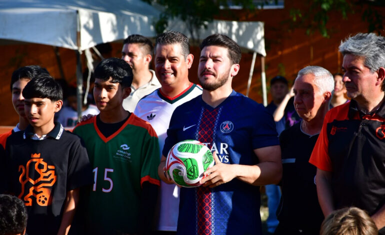 Inaugura Gobernador cancha 550 previo al Mundial 2026