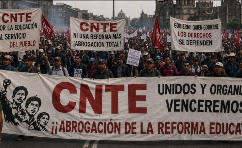 Caos en el AICM por cierre de accesos vehiculares y Metro ante presencia de la CNTE