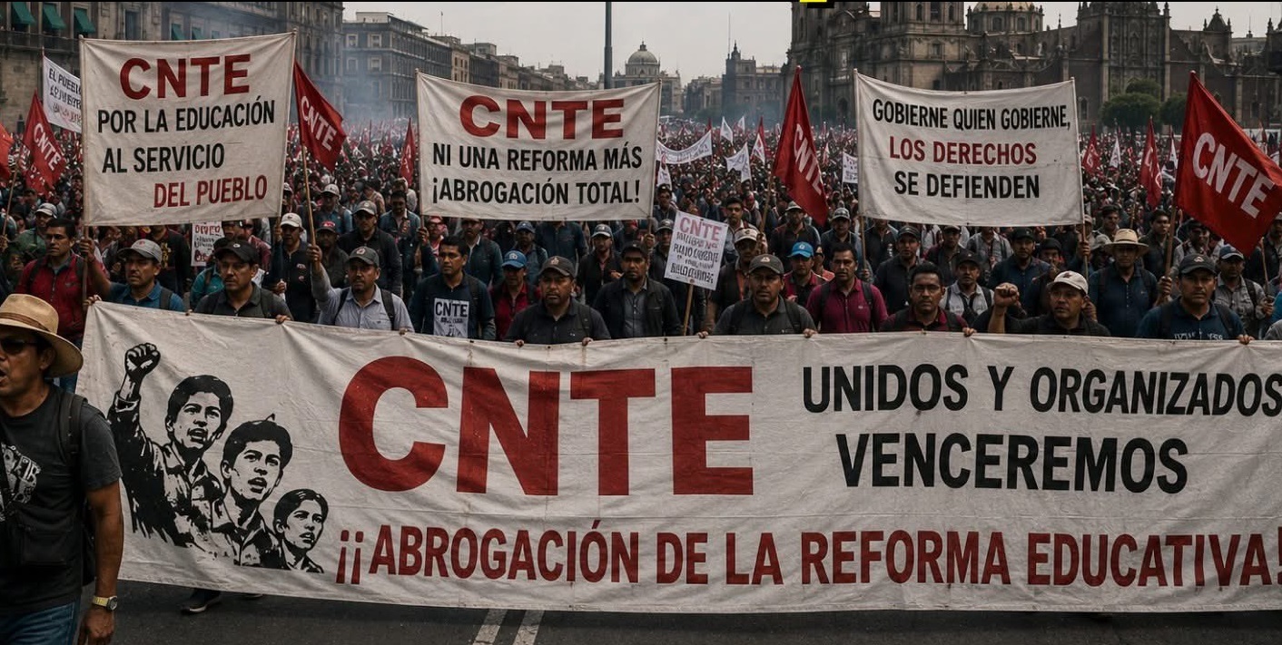 Caos en el AICM por cierre de accesos vehiculares y Metro ante presencia de la CNTE