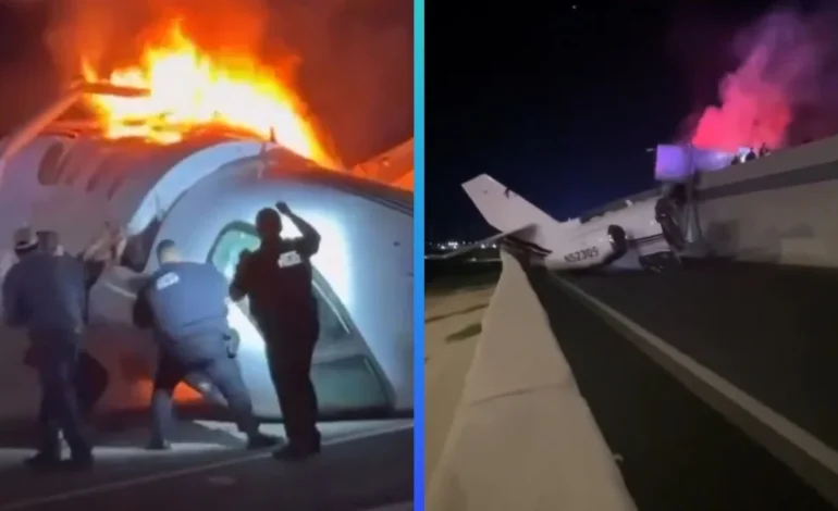Avioneta se desploma e incendia en carretera de Laredo, Tx; reportan un deceso
