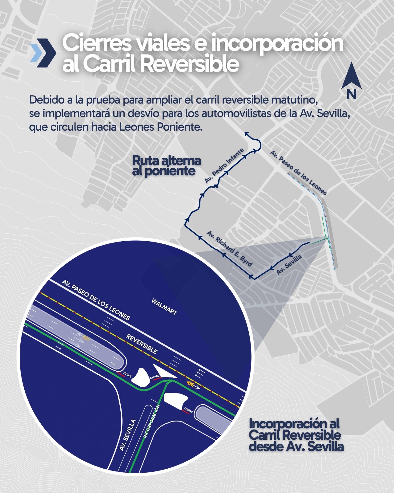 Someterán a prueba ampliación del carril reversible matutino en Leones