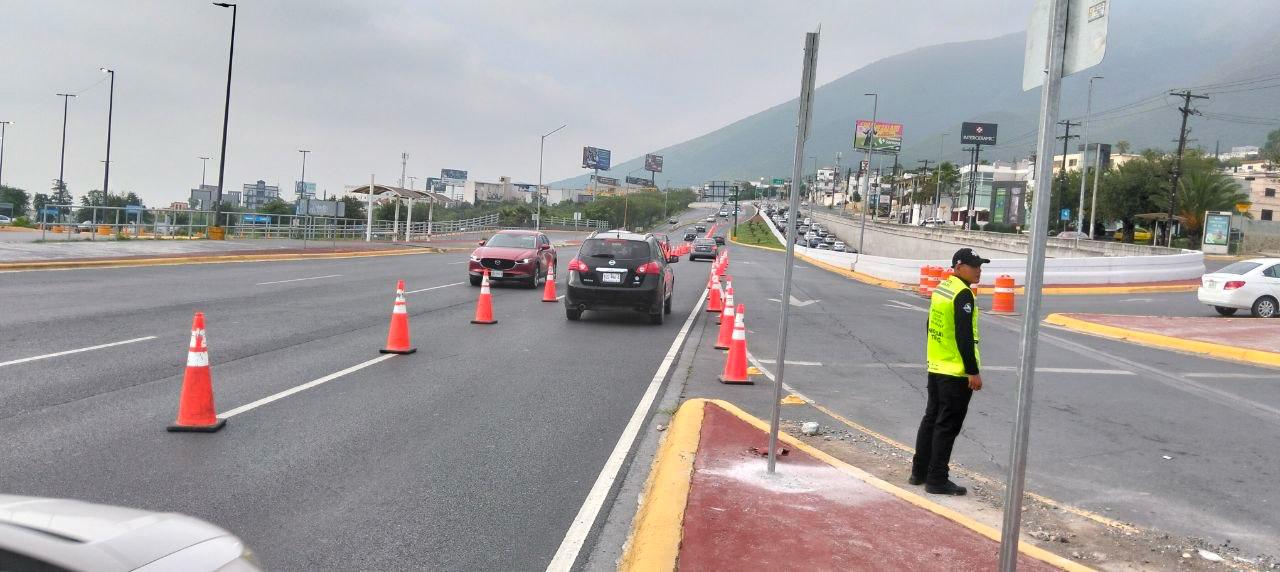 Verifican funcionalidad en ampliación de carril reversible en Leones