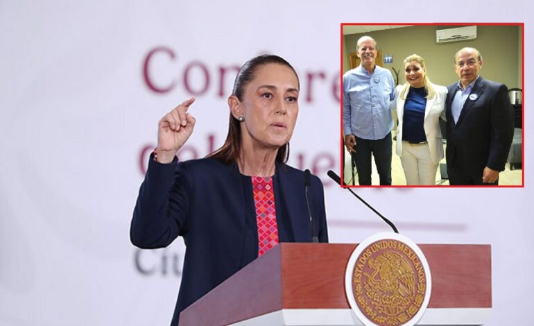 Truena Sheinbaum contra Fox y Calderón: «Hay mucha hipocresía»… no tienen popularidad, remarca