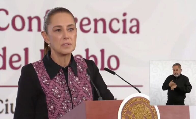 Petición de Maru Campos sobre Rocha Moya es politiquería argumenta Sheinbaum