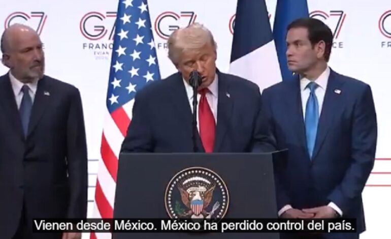 Los cárteles controlan México. La presidenta es buena, pero es una mujer muy asustada:  Trump