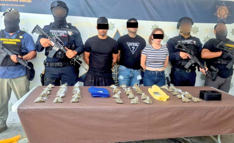 Policía de Guadalupe captura a 7 narcodistribuidores