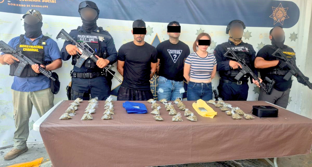 Policía de Guadalupe captura a 7 narcodistribuidores
