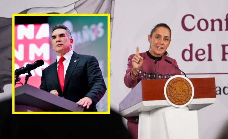 Festeja Sheinbaum que el INE prohíba a “Alito” Moreno llamar “narcopartido” a MoReNa