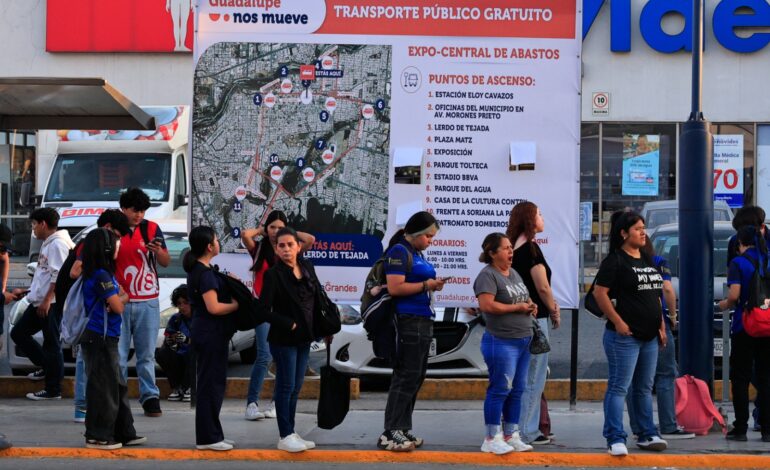 Más de un millón de usuarios han abordado el transporte “Guadalupe nos mueve”