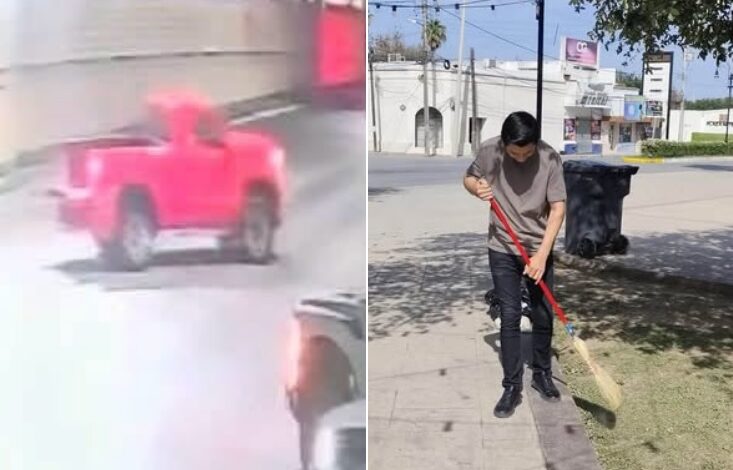 Andaba de «Rápido y Jarioso» en Allende… lo ponen a barrer y le multan