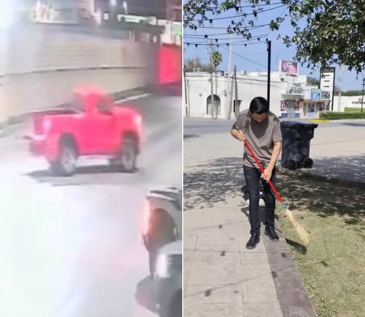 Andaba de «Rápido y Jarioso» en Allende… lo ponen a barrer y le multan
