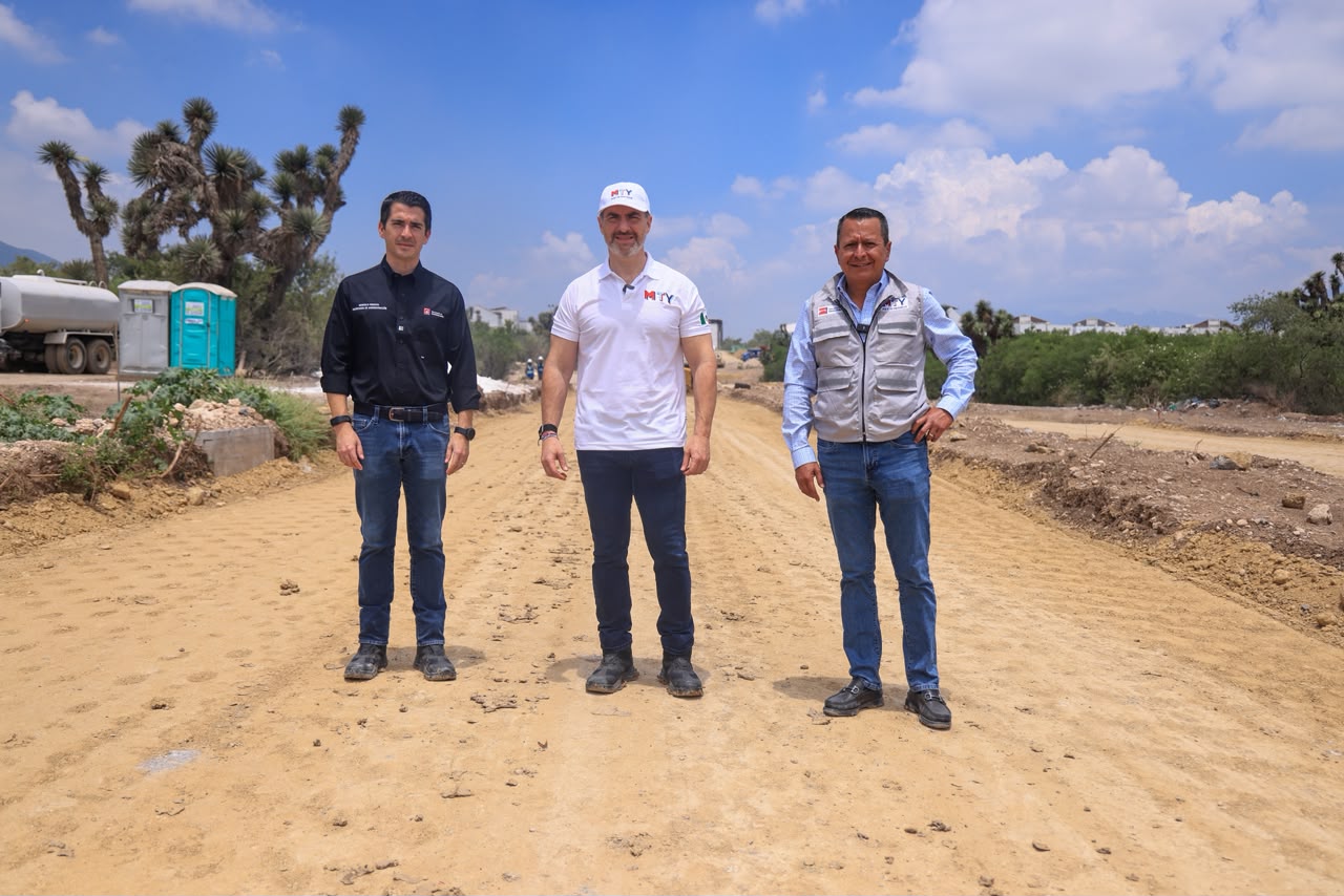Supervisa alcalde de Monterrey obras del Circuito Vial Poniente