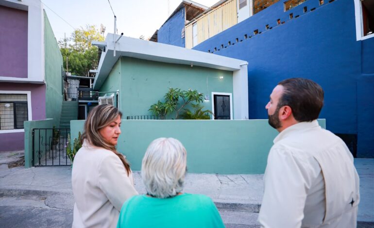 Transforma San Pedro la colonia Jesús M. Garza con rehabilitación de fachadas
