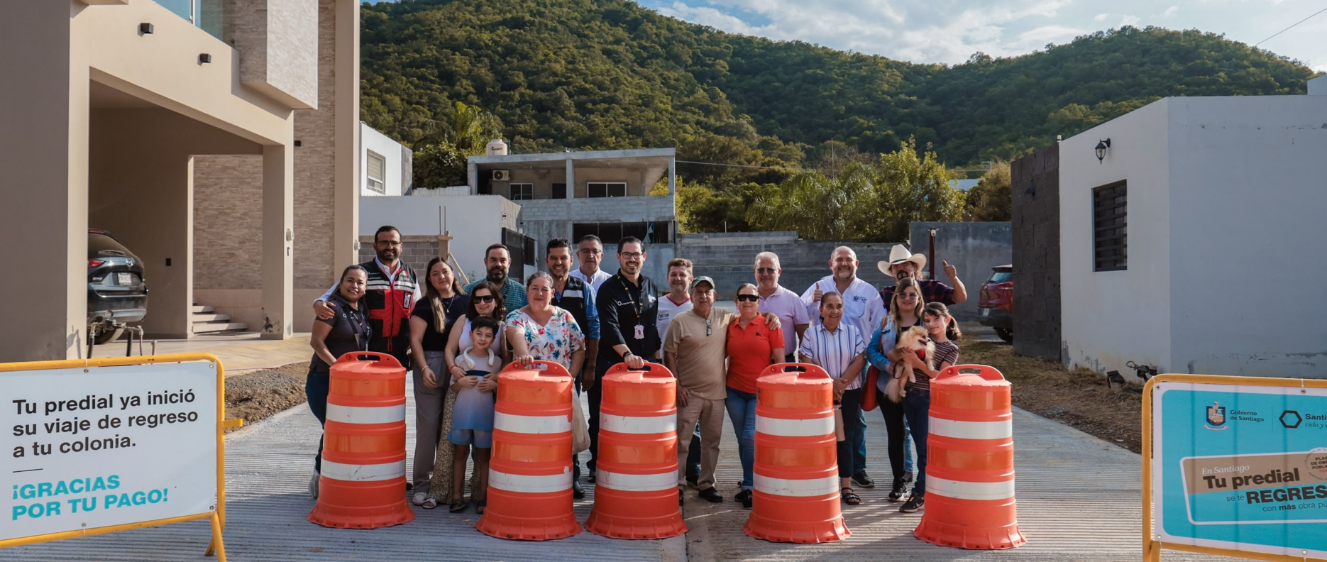Avanza David De la Peña con más obras de pavimentación en Santiago