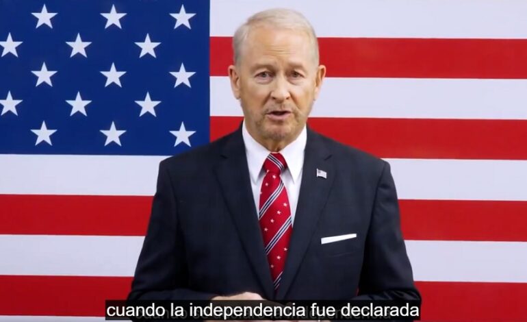 Embajador de EU celebra el 250 aniversario de la Independencia con la doctrina «América primero» … omite a México